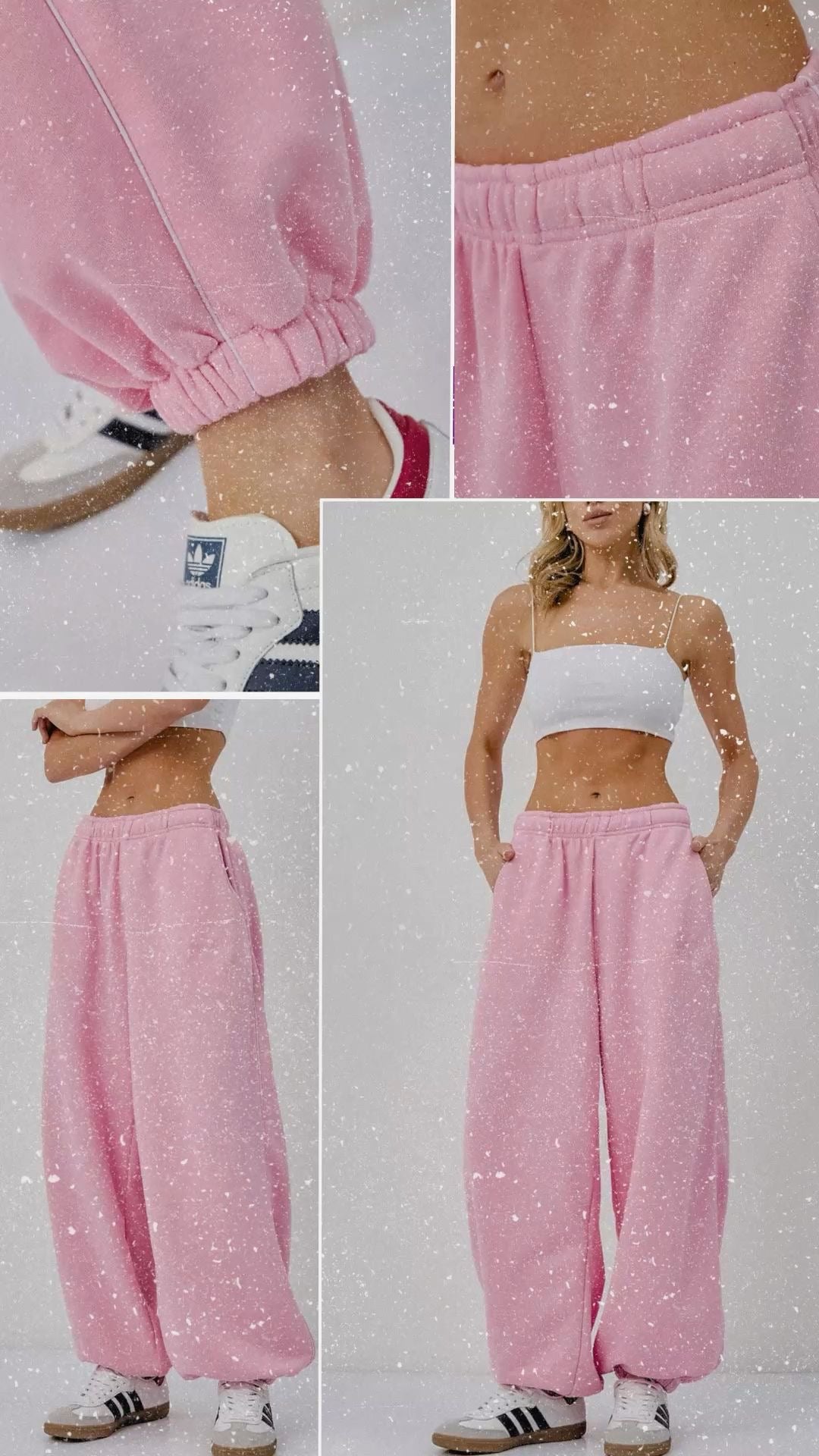 BAGGY UNISEX RIB ELASTIC PANTS