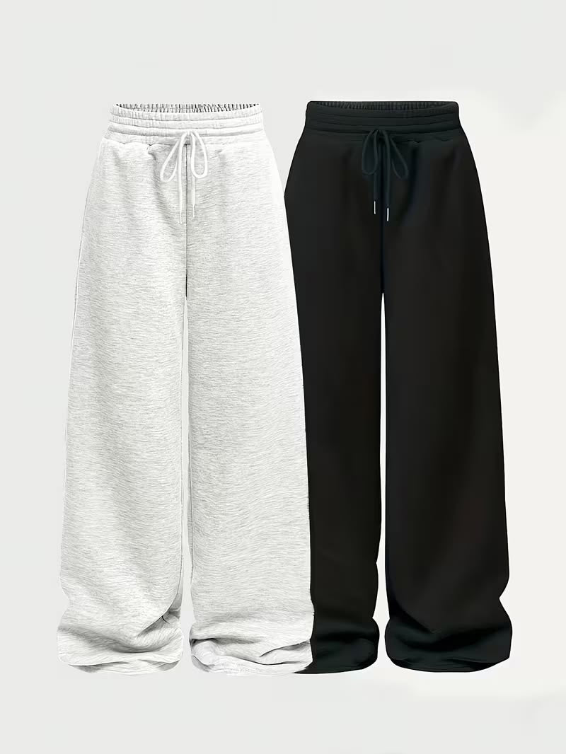Wide baggy pants with strings