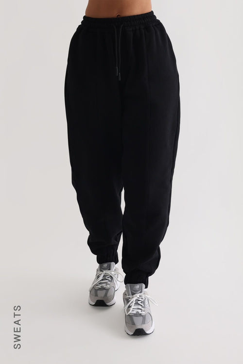 BAGGY UNISEX RIB ELASTIC PANTS